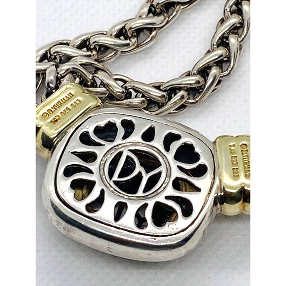 David Yurman Albion Double Chain Wheat Onyx Necklace Sterling Silver 925 14K 585 - Picture 16 of 16